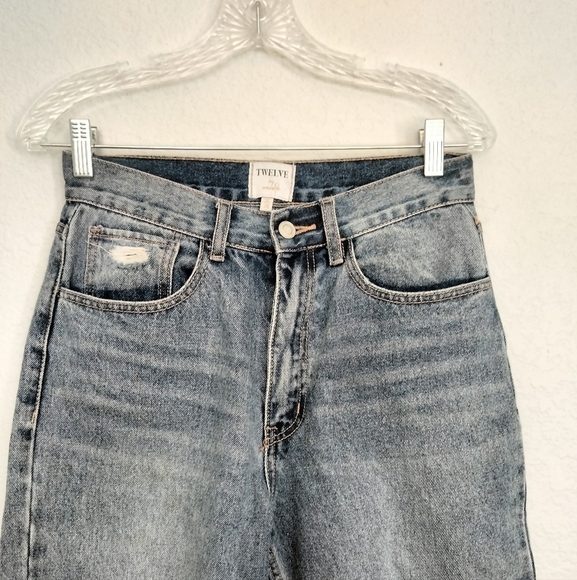 Twelve Distress High Rise Jeans - Picture 3 of 8